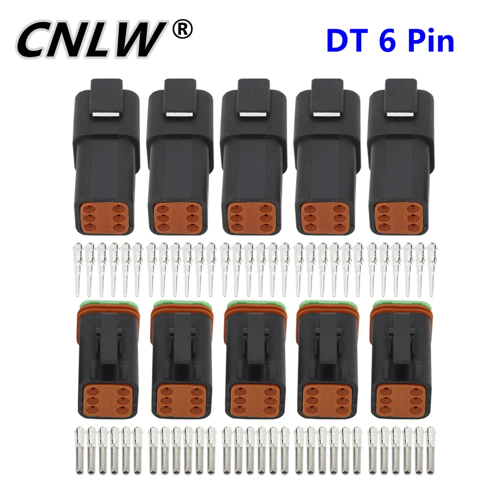 Black 5 Sets 6 Pin …