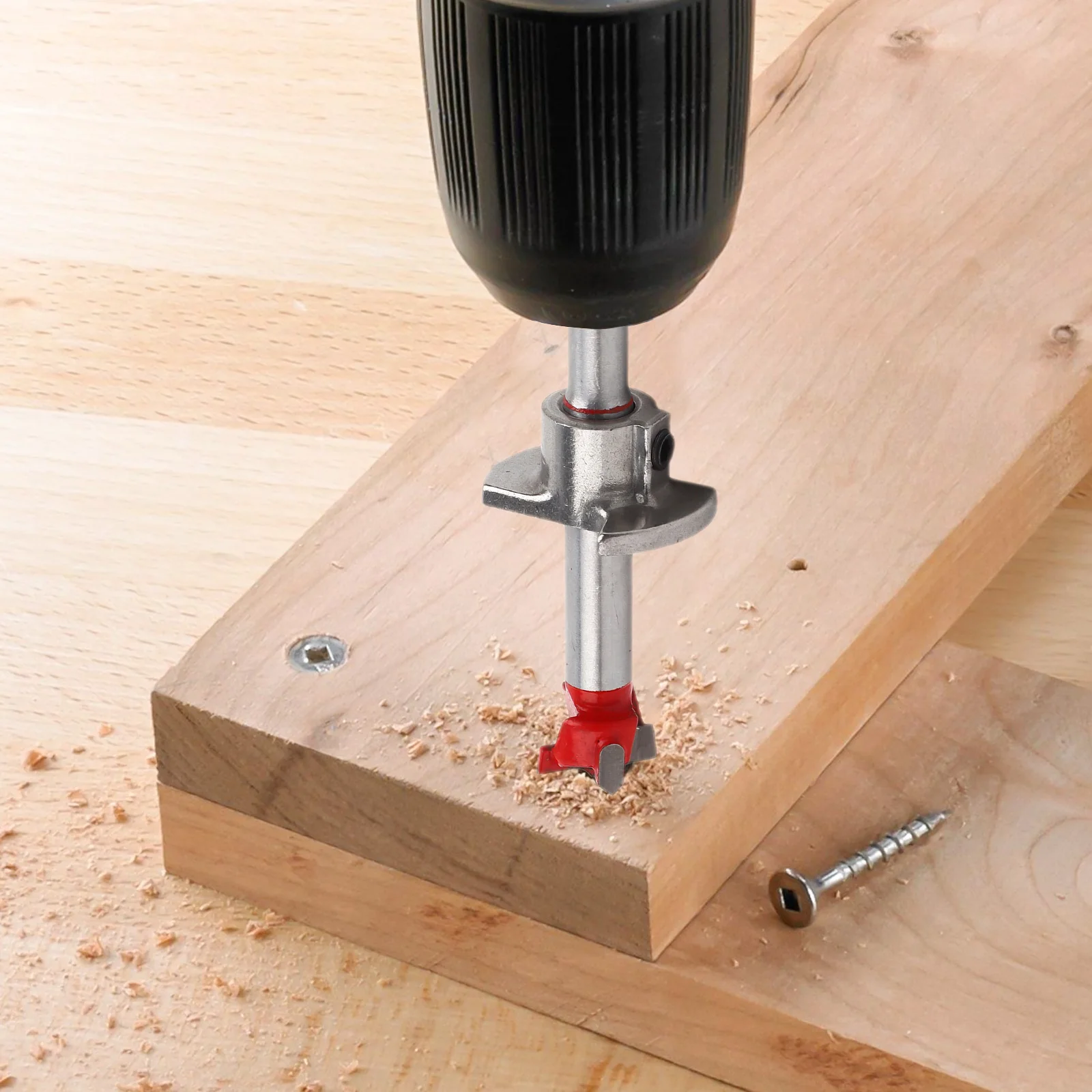 Adjustable Countersink Drill Bit Power Tool Accessory Efficient Chip Removal Adjustable Drill Bit Flush Finish Alignment