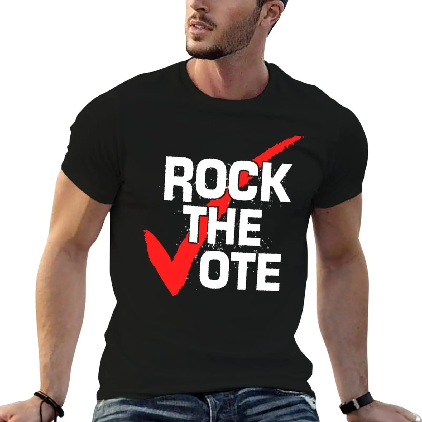 Rock The Vote T-Shirt vintage anime shirt affliction shirts black t shirts for men