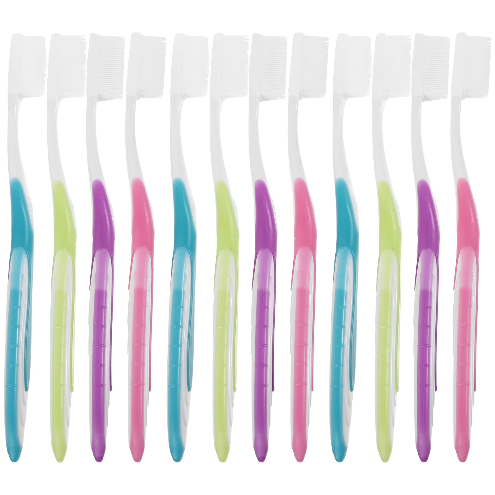 

12Pcs Adult Nano Toothbrush Extra Soft Bristles for Sensitive Gums Large Head Manual Toothbrushes Deep Clean Portable Travel Set