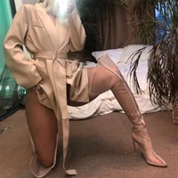 Luxury Summer Boots Women Thigh High Over The Knee Boots Mesh Sandals Long Booties Sexy Party Shoes Transparent Boots - Image 2