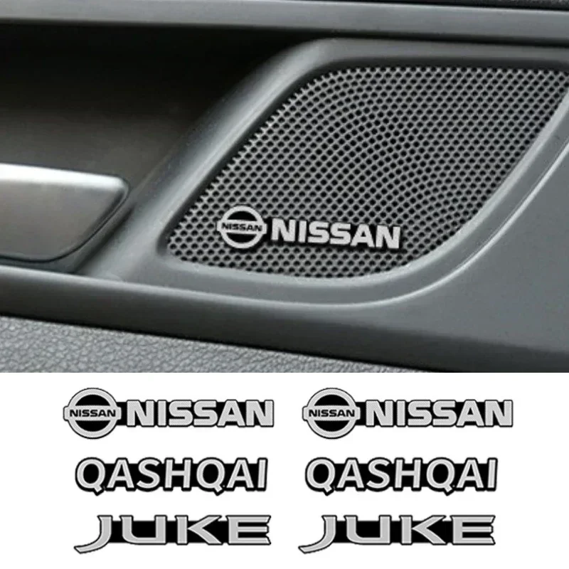 Car Logo Audio Stickers for Nissan Qashqai J11 J10 Juke Leaf Patrol Micra X Trail T32 Tiida Navara Nismo Note Teana J32 Terrano