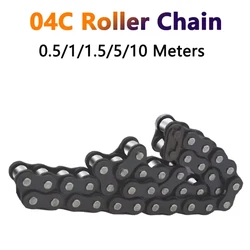 1pcs 04C Roller Chain / Chain Links Connector Industrial Transmission Single Row Chain for 04C Sprocket 0.5/1/1.5/5/10 Meters