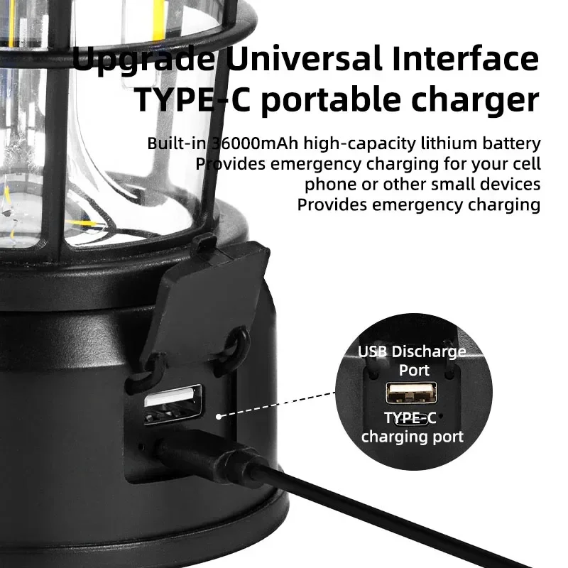 بلاك دوج المحيطة المحمولة قابل للتعديل ضوء خمر corative التخييم ضوء خيمة ضوء الجدول مصباح قابلة للشحن دي ضوء التخييم