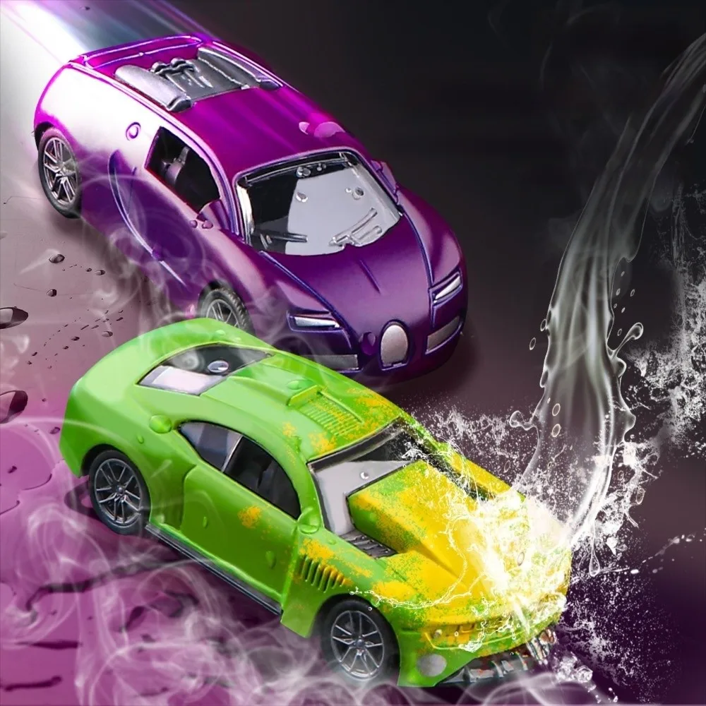 Coche Mágico Sensible a la Temperatura, Mini Coche de Carreras a Escala 1:64, Cambia de Color, Modelo de Coche Deportivo de Aleación Duradera, Inercia, Retroceso