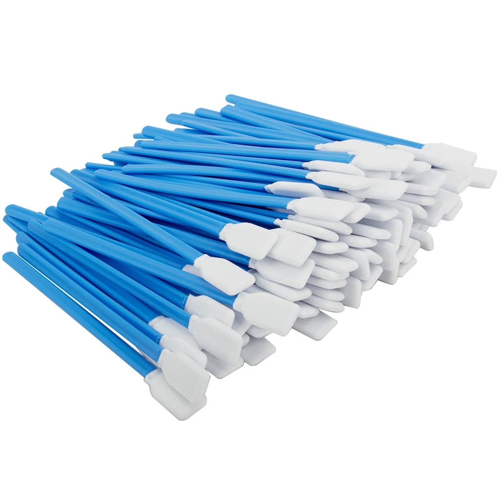 100pcs Industry Cotton Swab Nonwoven Anti-static Dust Off for Fiber Laser Lens Cleaning Tools Protective Windows