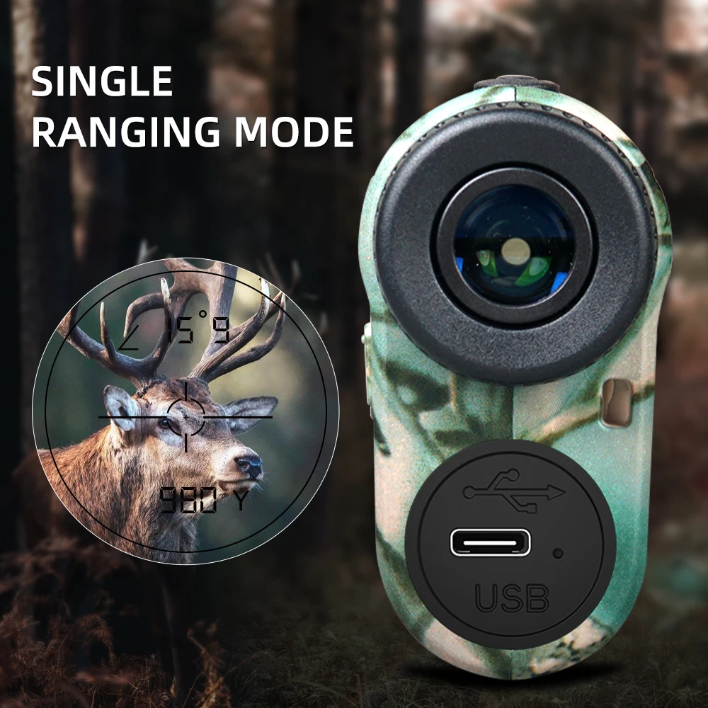 REVASRI Hunting Laser Rangefinder USB C Rechargeable 6X Magnification Multiple Modes, Lightweight for Hunting - Image 2