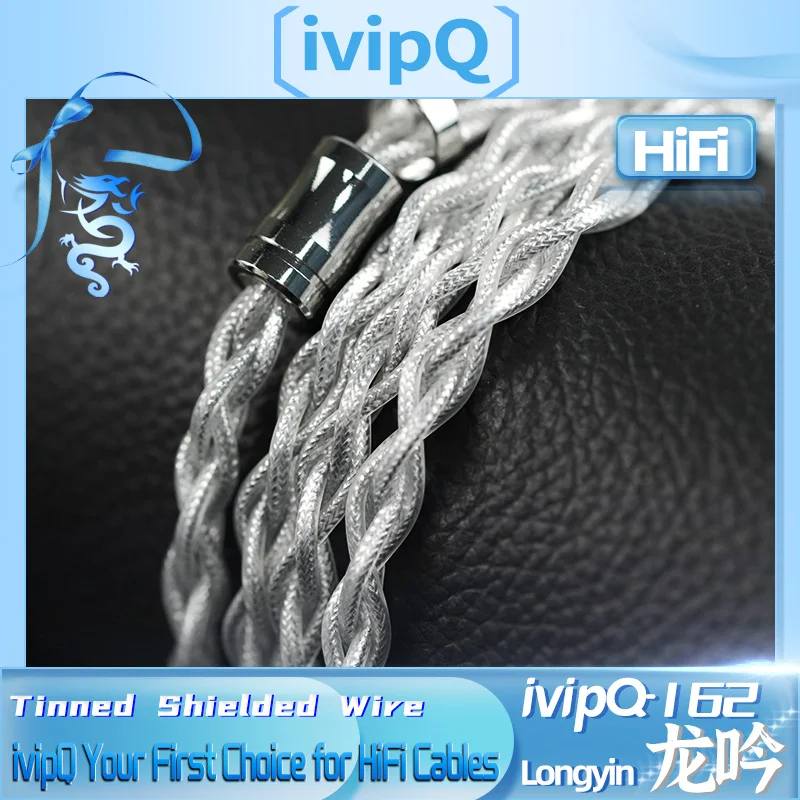 IvipQ 4 코어 주석 차폐 층 오일 침수 OFC 리츠 HiFi 이어폰 케이블, Fudu DZ4 용, 2.5mm, 3.5mm, 4.4mm 0.78, 2 핀 MMCX QDC IE900