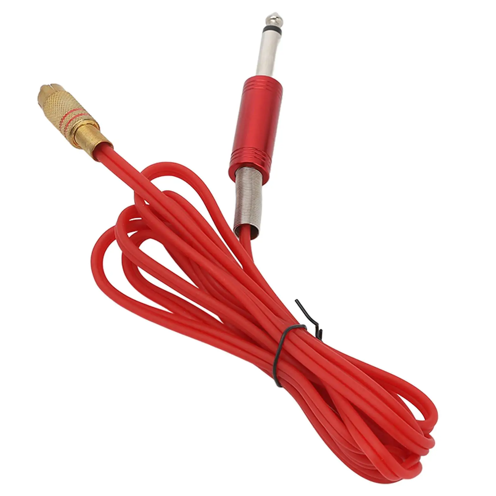 1.7m Red Silicone Tattoo Clip Cord - Stable Transmission, Pure Copper Plug for Beginner Tattoo Machines