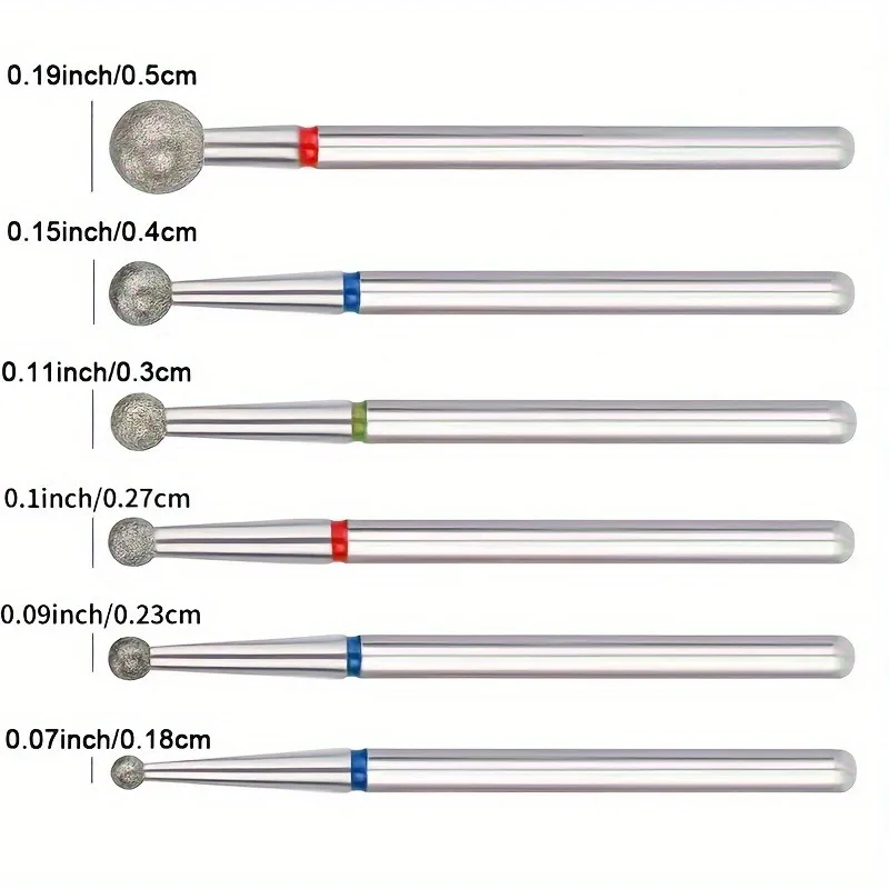 Zestaw profesjonalnych frezów diamentowych do paznokci Kit-6, bez zapachu, do elektrycznej frezarki do paznokci, narzędzia do manicure i pedicure