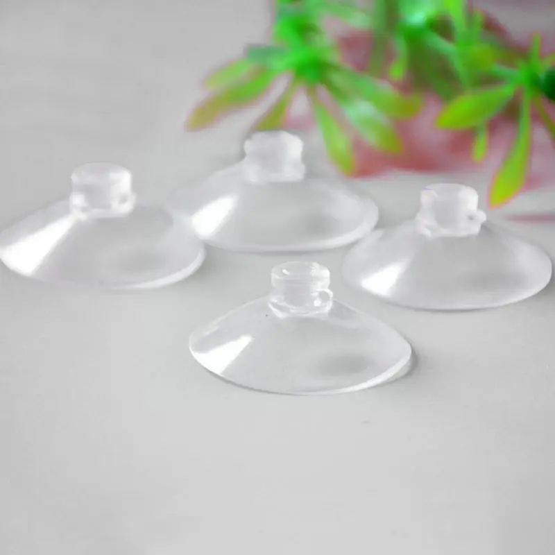 10pcs 30mm Mushroom Head Sucker Fish Tank Transparent Aquarium Perforated Suction Cups Holder Rubber Gadget Plastic Practic Q4Q4