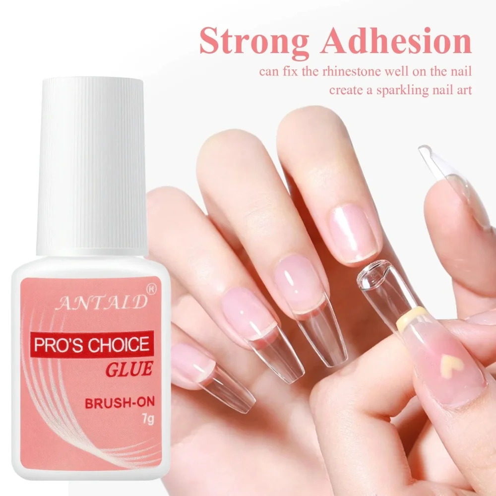 2/5PCS Quick Drying Nail Glue Super Strong Nail Rhinestones Glue for Acrylic Fake Tips Nail Gel Glue Manicure Tools (7g/bottle)
