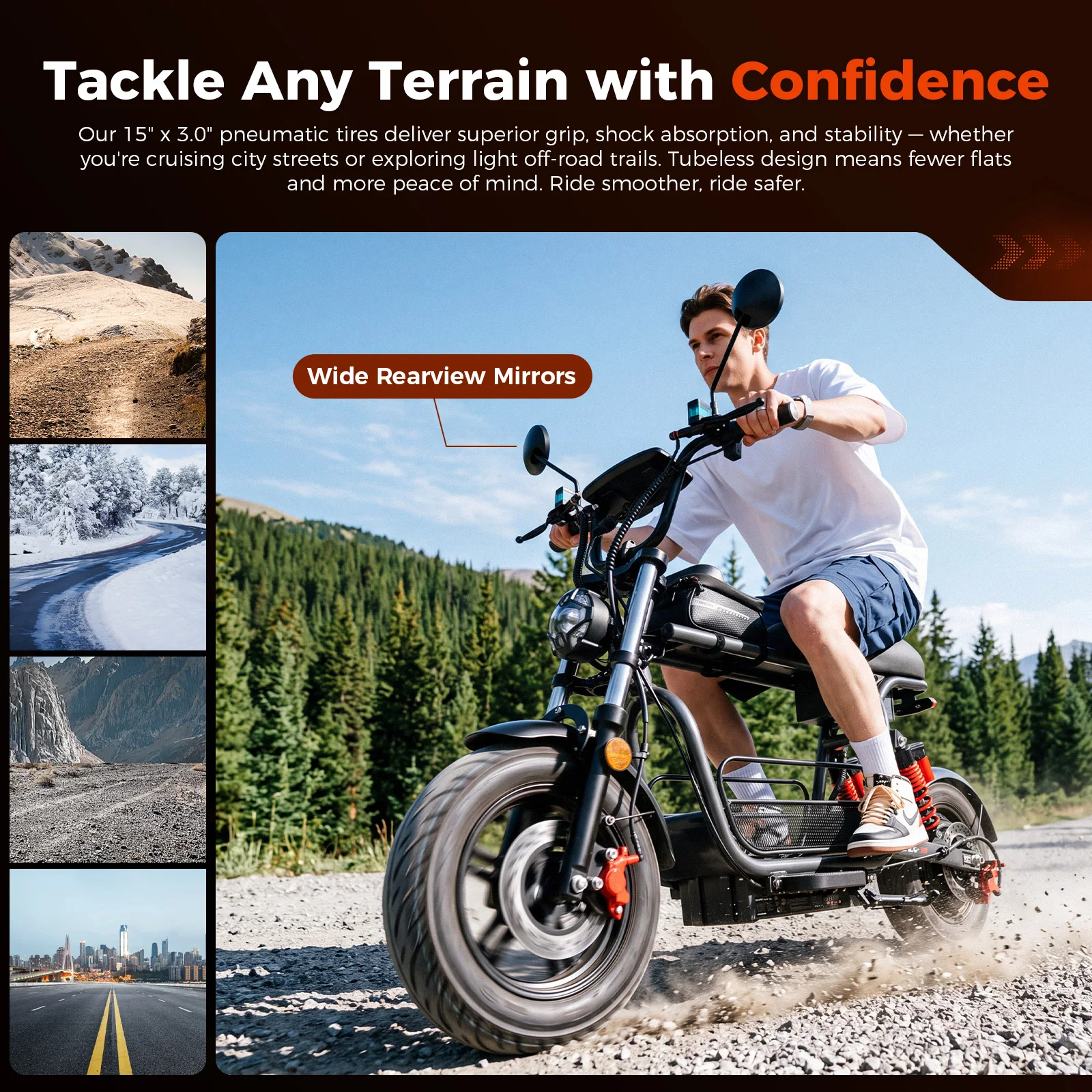 iScooter DX5 Electric Scooter for Adults, 1500W Motor 48V 15.6Ah Battery, 37–45 Miles Range, 35 MPH, 16