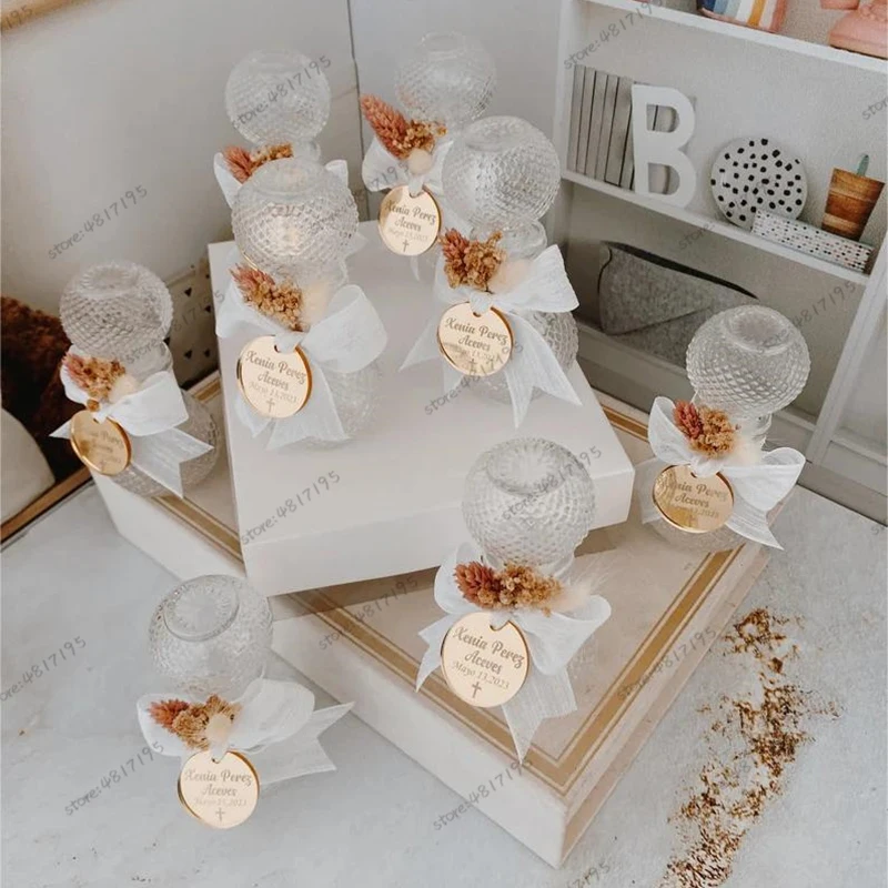 20/50/100pcs personal isierte goldene Acryl runde Tags benutzer definierte gravierte Name Logo Hochzeits feier Geschenke Baby Taufe DIY Dekoration