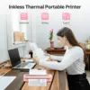 Phomemo-Impresora térmica portátil M832 para viaje, dispositivo de impresión móvil sin tinta de 300DPI, Compatible con Android e iOS 3