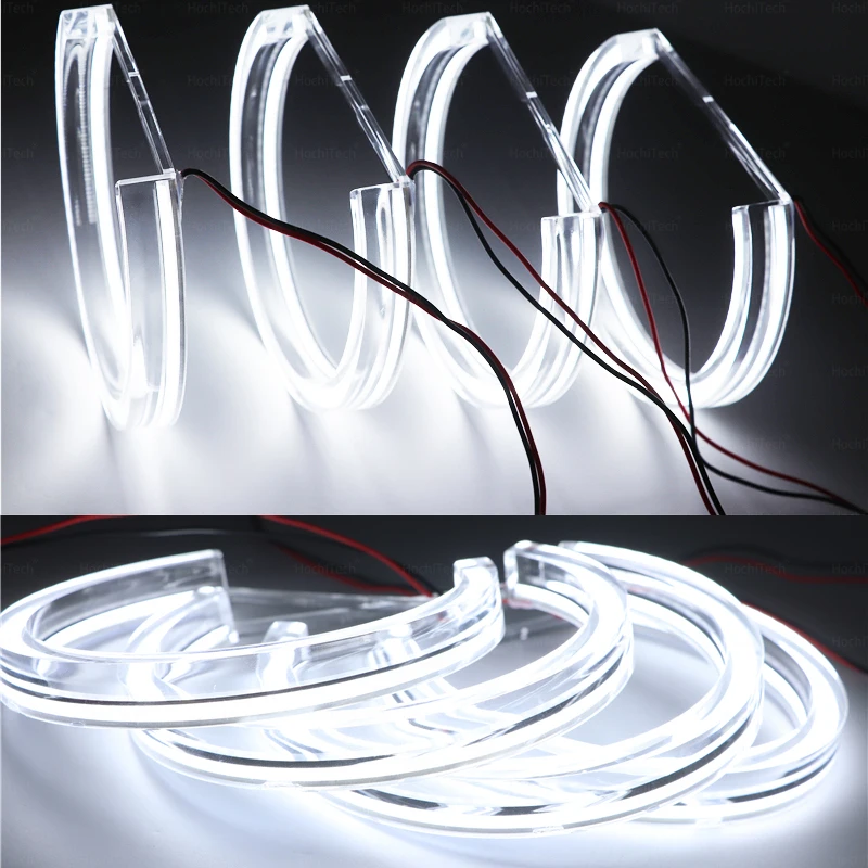 Crystal White LED Angel Eye Kit  Daytime Running Light for BMW 3 Series E46 316i 318i 320d 320i 323i 328i 330i 325xi 330d