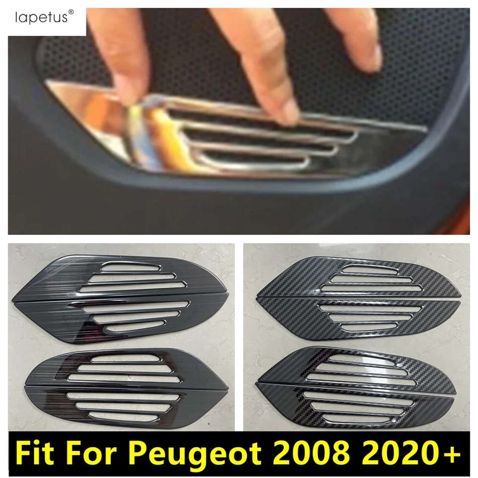 

Car Door Speaker Sound Frame / Handle Bowl Panel Cover Trim For Peugeot 2008 2020 - 2022 Stainless Steel Interior Accessories