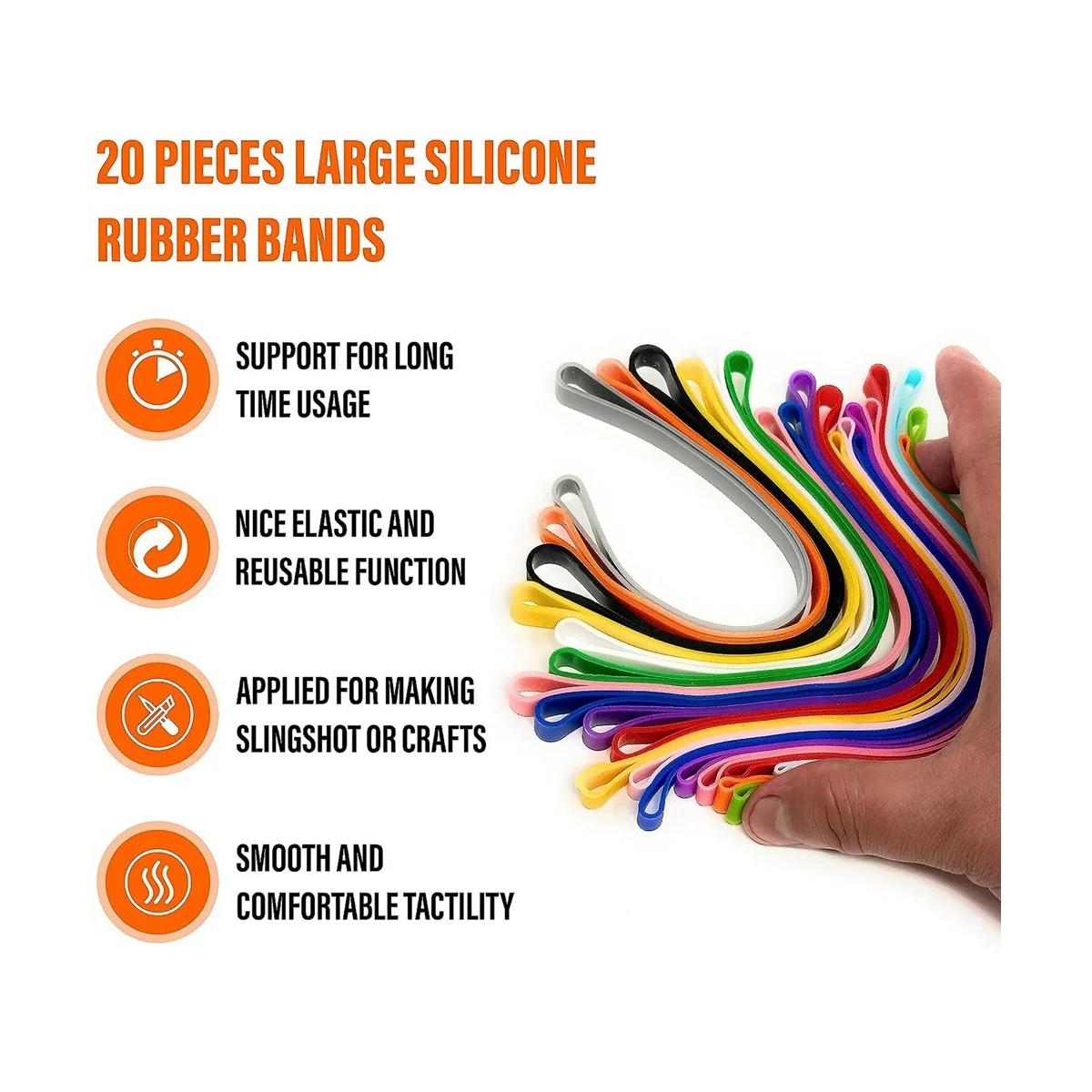 Große Gummibänder, dicke Gummibänder, breite Gummibänder, große Gummibänder Büromaterial (20 Stück)