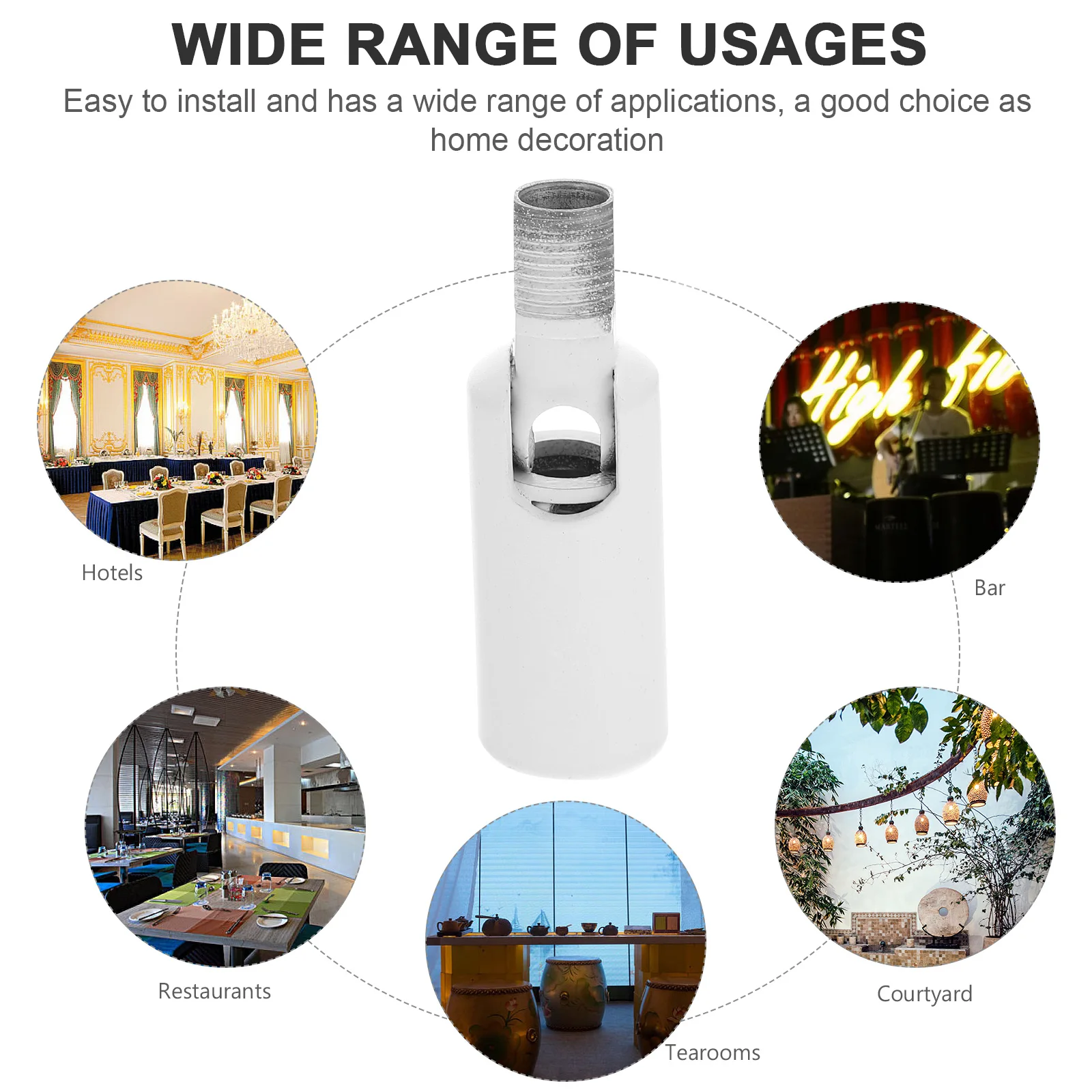 

6 Pcs Metal Light Converters Durable Wear Resistant Ceiling Lamp Adapters Universal Joint Connectors Small Size Lightweight Easy
