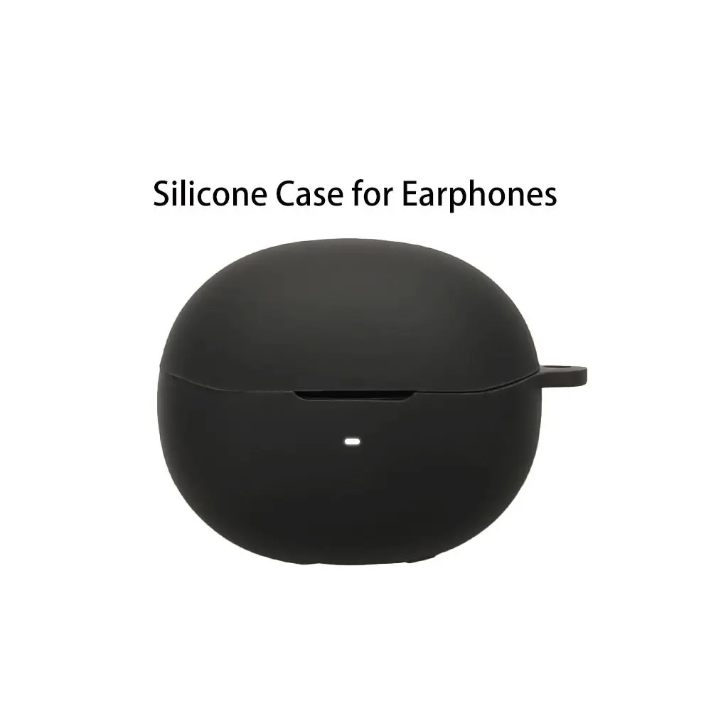 Anti-fall Earphone Case with Carabiner Dustproof Earbuds Cover Anti Scratch Shockproof Charging Box Shell for QCY MeloBuds N70