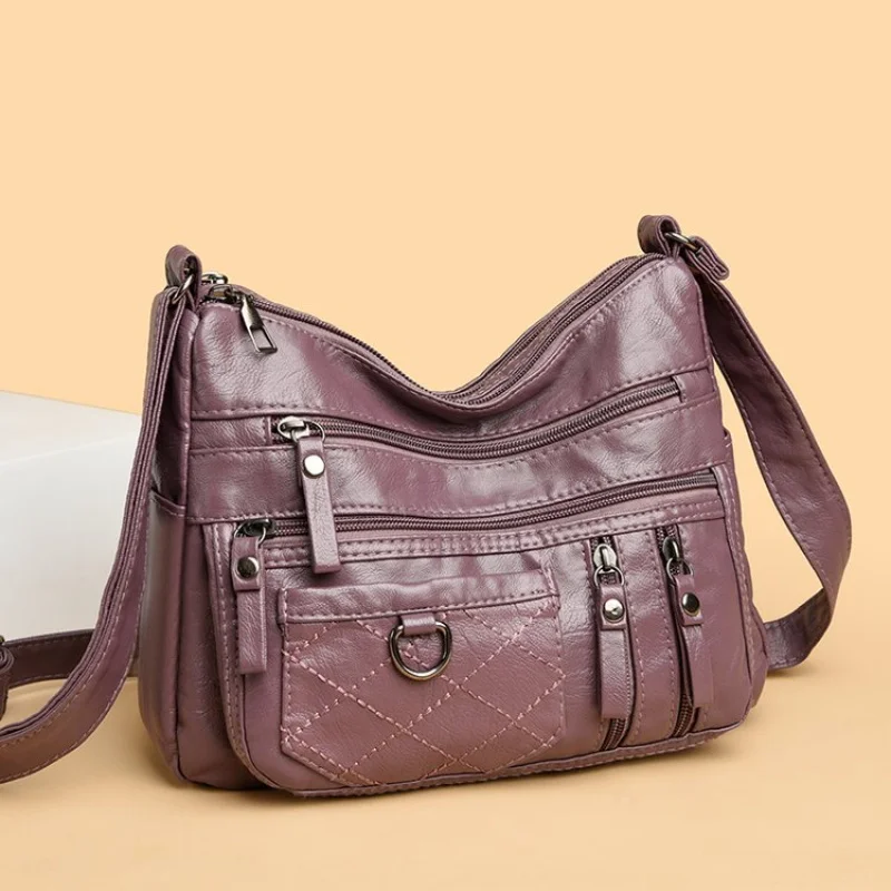 

Высококачественная роскошная винтажная большая сумка из элегантной кожи и мини-дизайна для повседневного использования в однотонном цвете