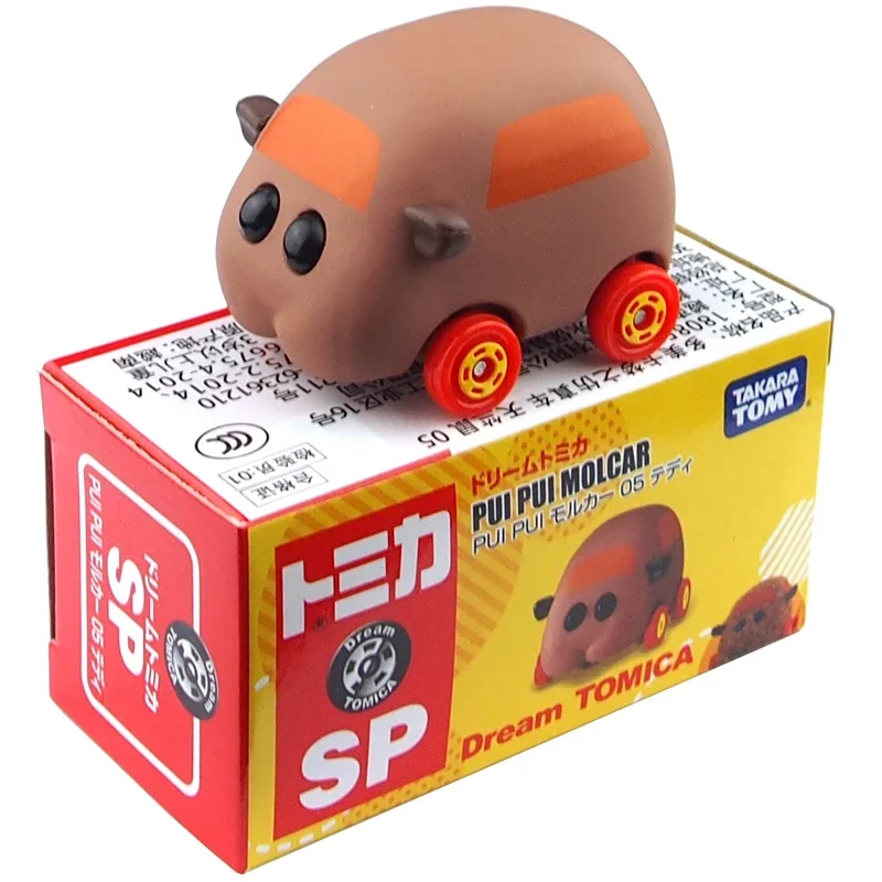 TAKARA TOMY Tomica mobil mainan Aloi, mobil mainan imut dekorasi Diecast, seri kartun Guinea Pig 4 buah, hadiah Model untuk anak perempuan