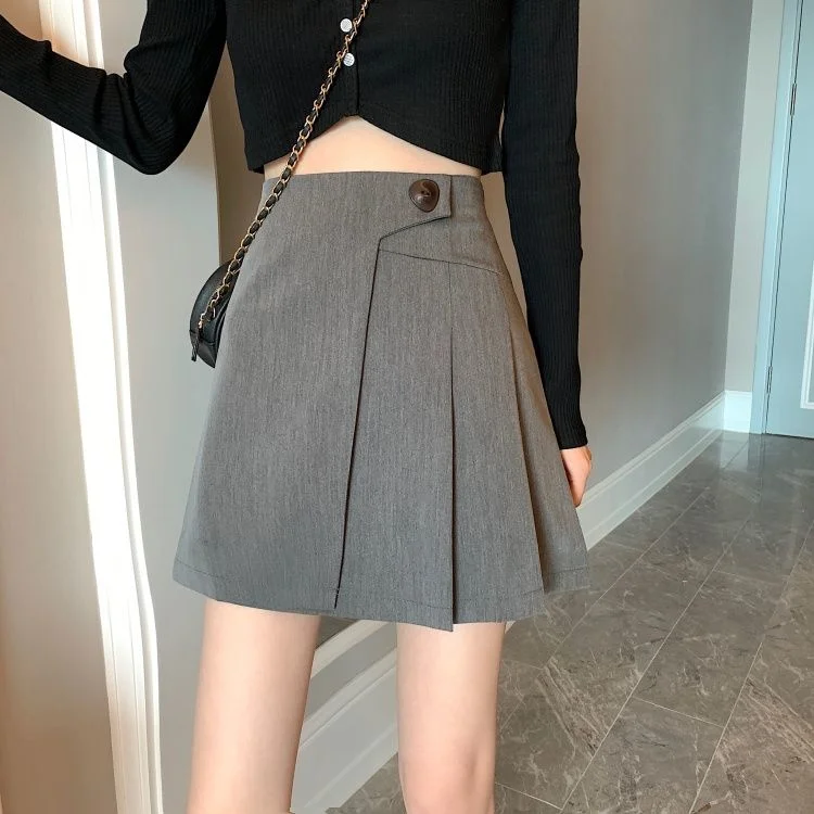 

Skirt for Women 2023 of High Waist A-line Skirt Thin Small Skirt Ropa Mujer Mini Skirts Clothes for Women