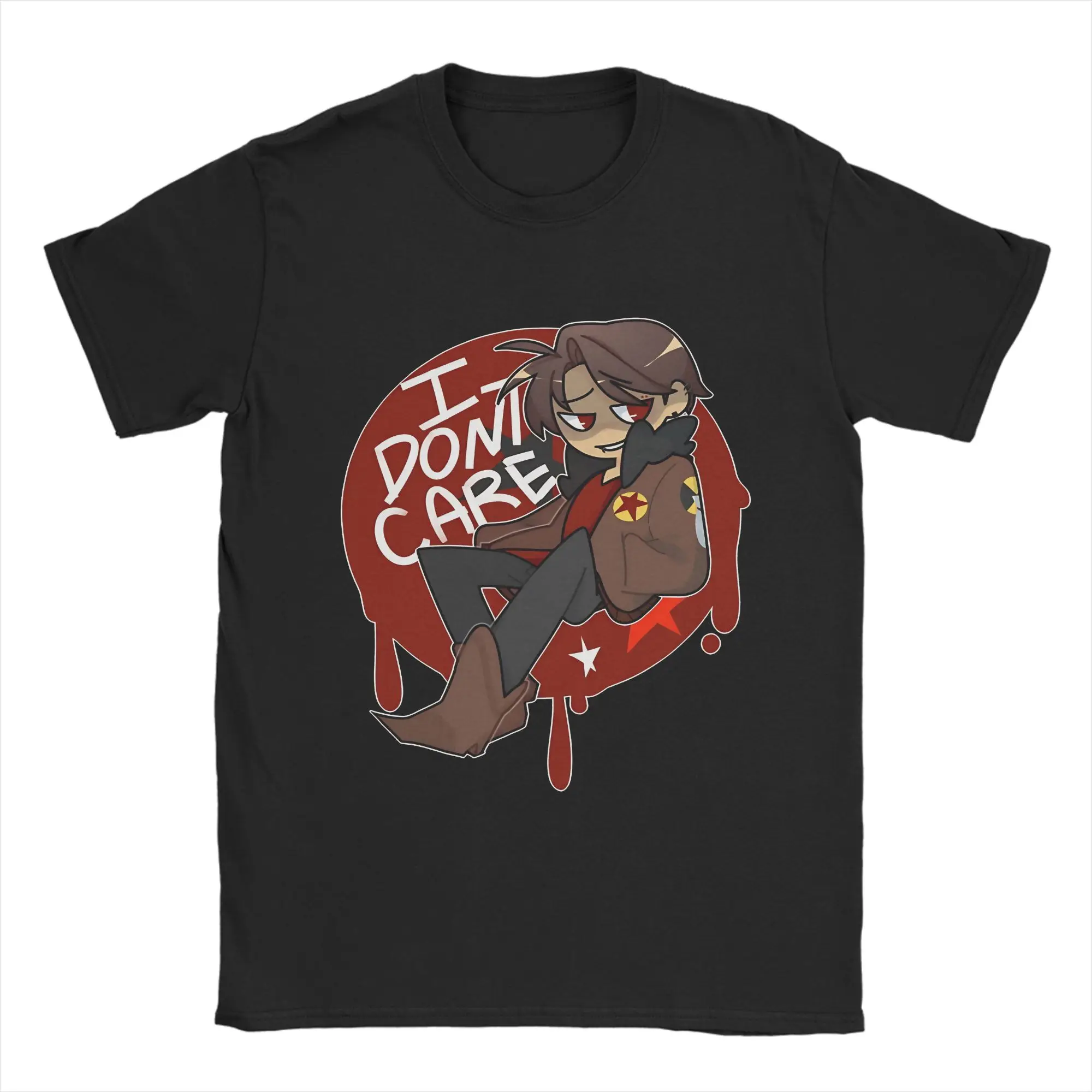 Men P America  I DonT Care Remake   T Shirts Hetalia 100% Cotton Clothes Summer Funny Short Sleeve T Shirt O Neck Design Tshirt