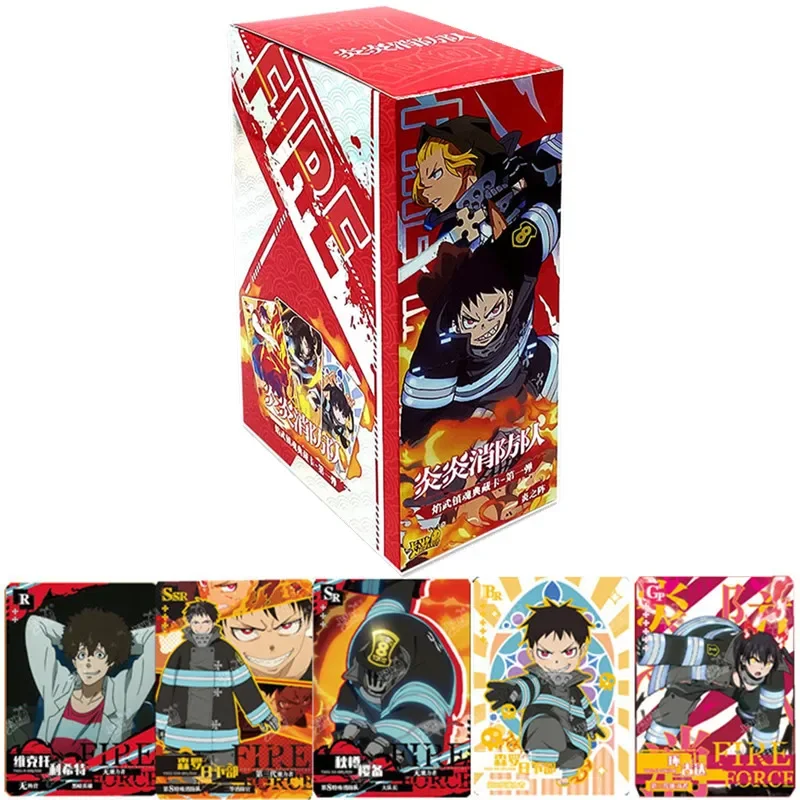 KAYOU Anime Yanyan Fire Brigade Card Shinra Kusakabe Arthur Boyle Maki Oze LGR full Set of Collection Cards for Kids Xmas Gifts