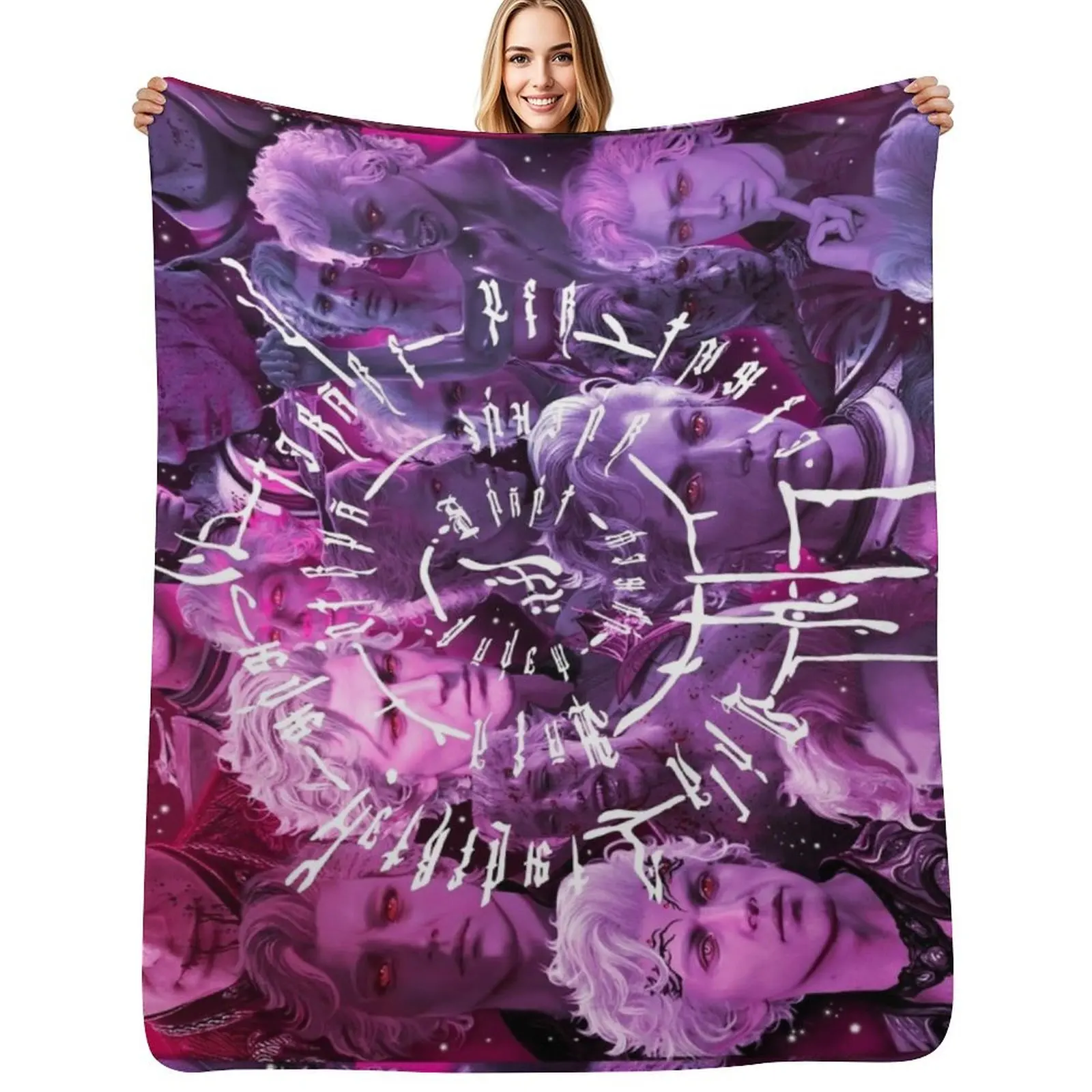 Astarion Throw Blanket Color Fast Cozy Throw Blanket