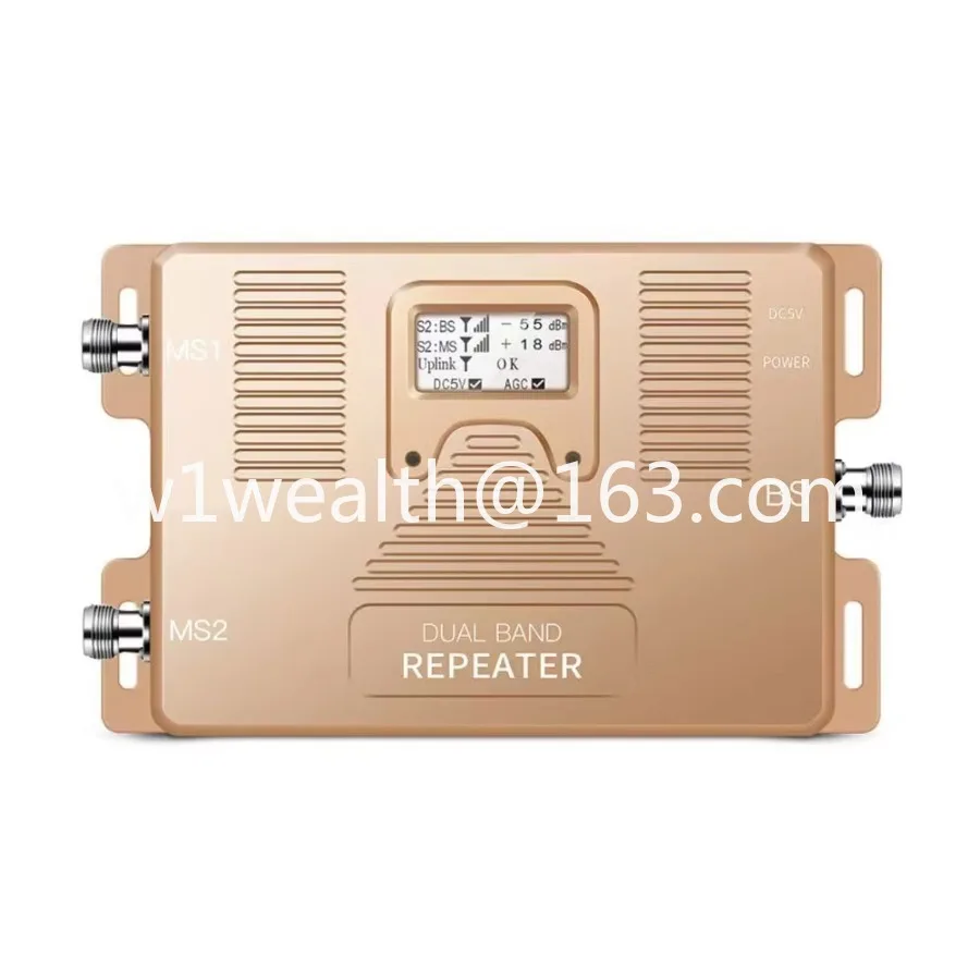 Hot  Sale 2G/3G/4G High Gain  Dual Band Golden 900/1800MHZ  House Network  signal Booster Mobile Phone Repeater System