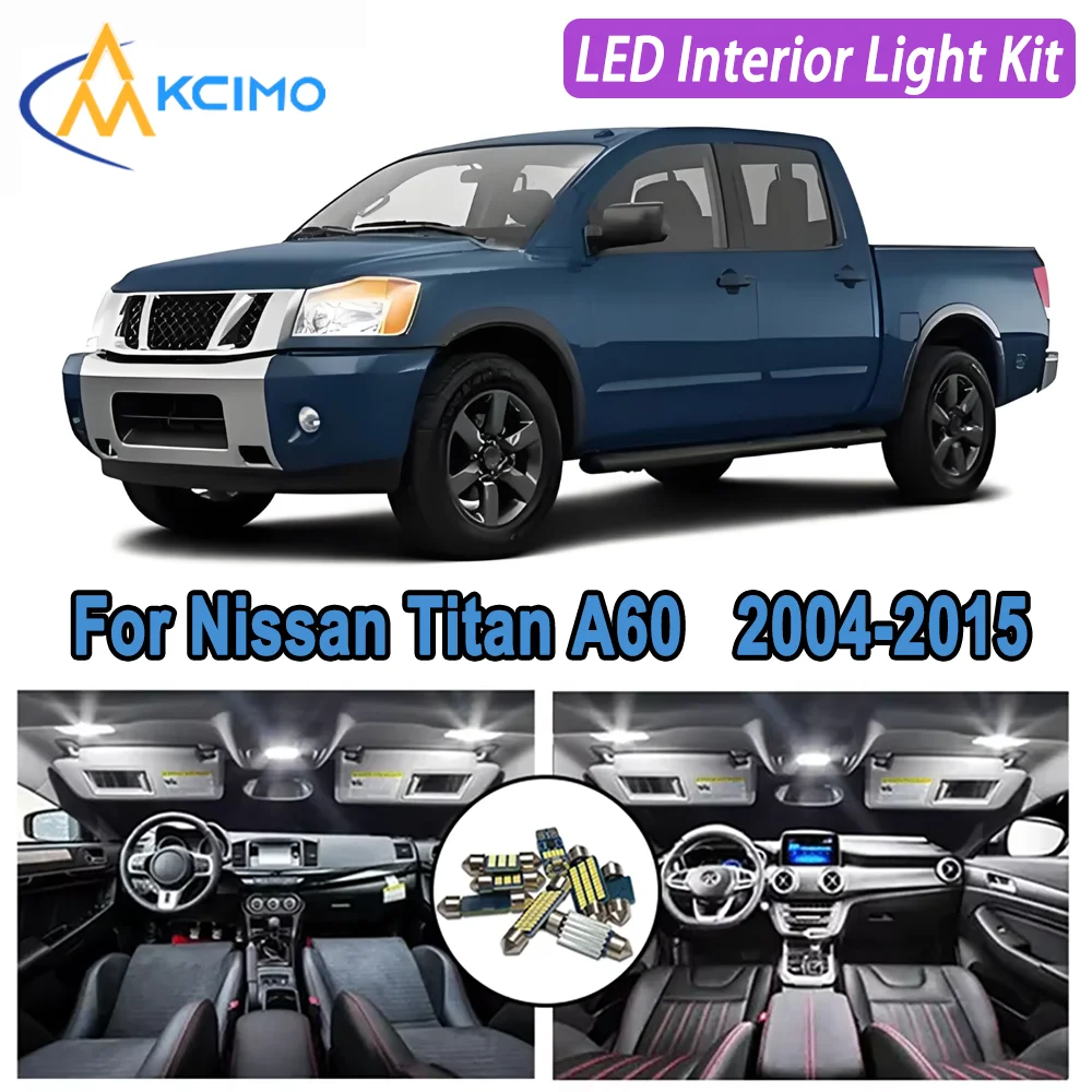 

Kcimo LED For Nissan Titan A60 (2004-2015) Premium Bright LED Interior Dome Map Trunk Light Kit Car Led Lamps Canbus Car LED
