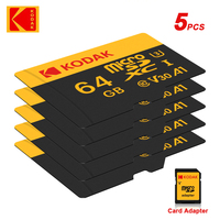 5PCS KODAK Flash Memory Card 512GB 256GB 128GB 64GB 32GB Class10 A1 U3 V30 Waterproof Micro SD TF Card For Phone Computer Camera