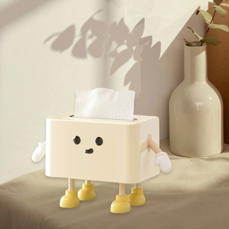 User Friendly Tissue Box Cover Elegant Tissue Holder with Auto Adjusting Height Paper Dispenser for Family Use Dropship