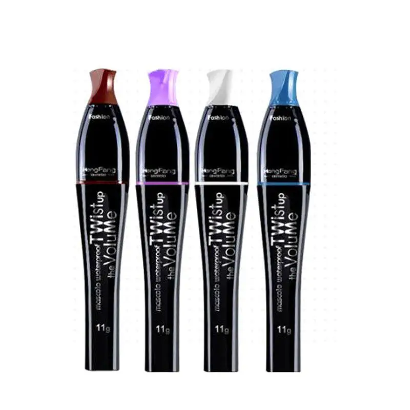 Make Waterdicht Lange Volume Mascara Blijvende Paars Blauw Bruin Zwart Cosmetische