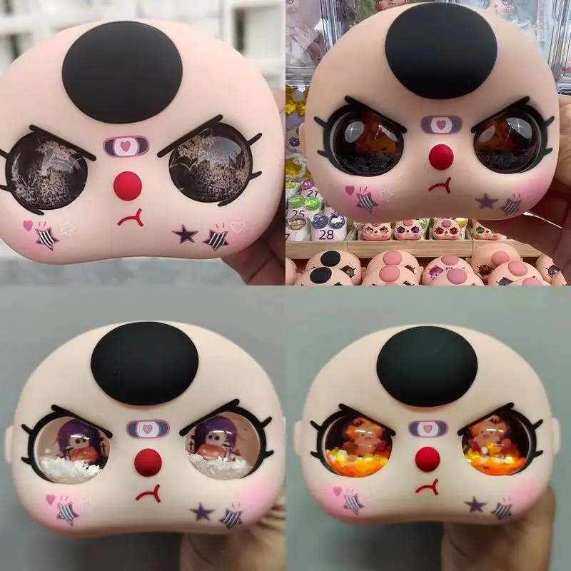 Kualitas Tinggi Untuk Boneka Seri Halloween Baby Three BB3 400% Dengan Mata Dan Cangkang Wajah Boneka, Cangkang Wajah Dengan Mata Pasir Bergerak Kejutan, Wajah Vinyl