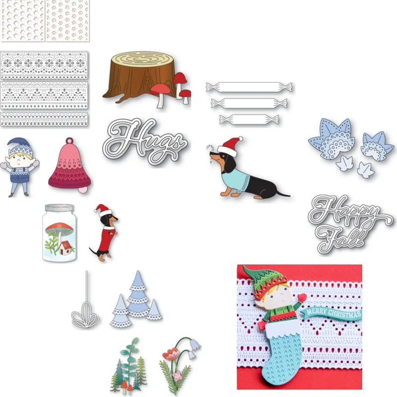Delicate Border Bell Trees Cottage Craft Metal Cutting Dies Mold Strips Sheet Scrapbook Paper Craft Knife Mold Blade Punch 2026