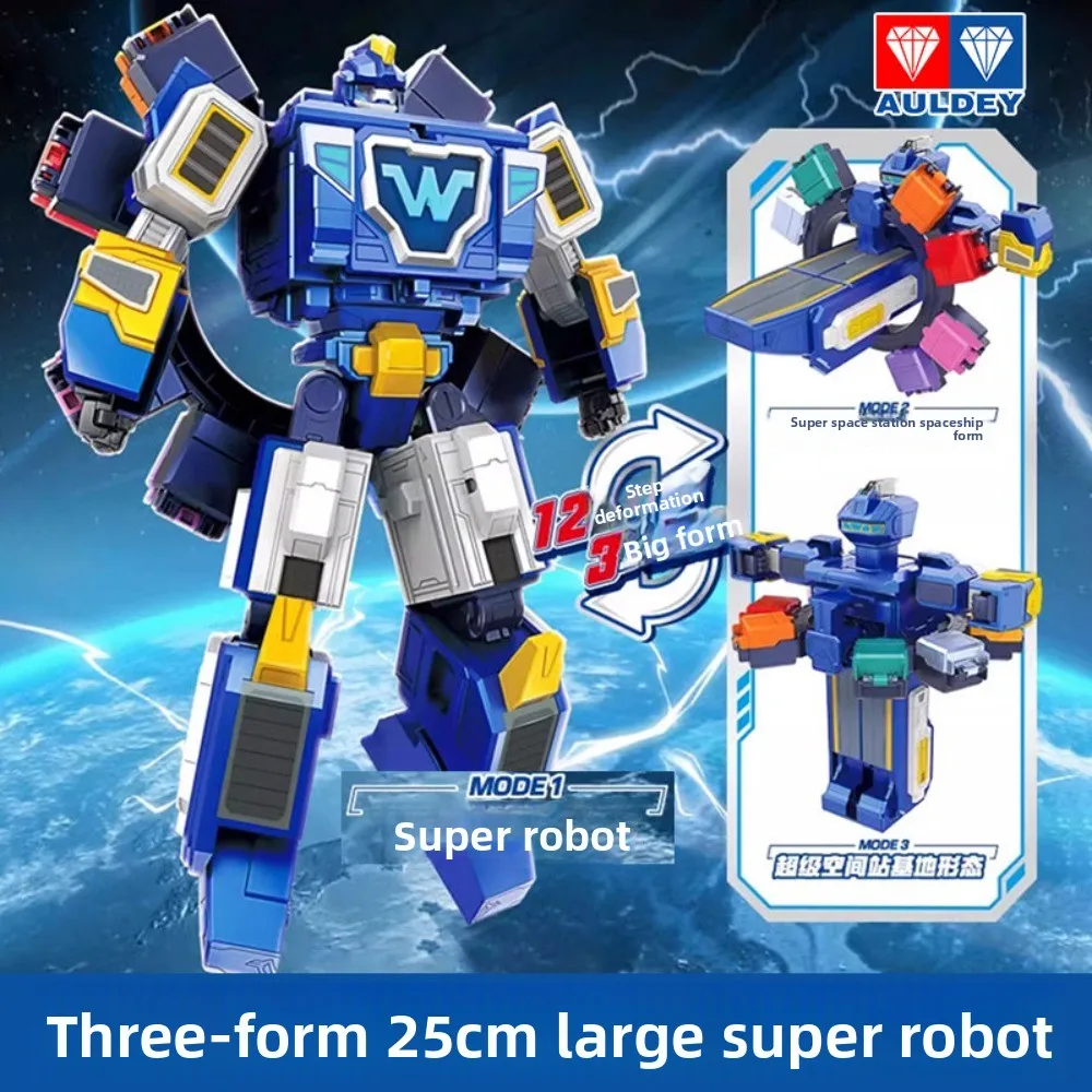 

Genuine AULDEY Super Wings Model, Space Station HQ Base Transforming Mecha, Oversized Robot Boys Toy, Selling Kids Premium Gift