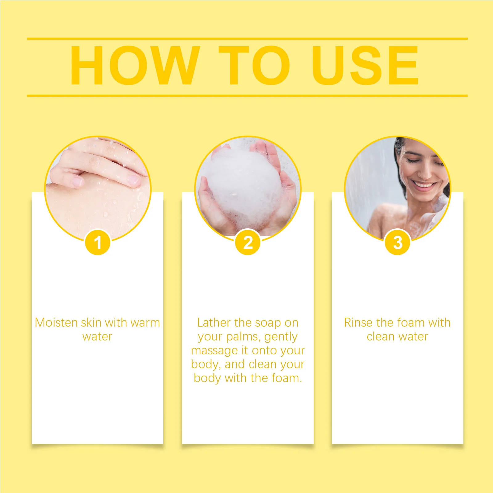 Oceaura الليمون الكركم صابون العناية بالجسم ترطيب جفاف السيطرة على النفط التطهير العميق إزالة تقشير الجلد اشراق الصابون #6