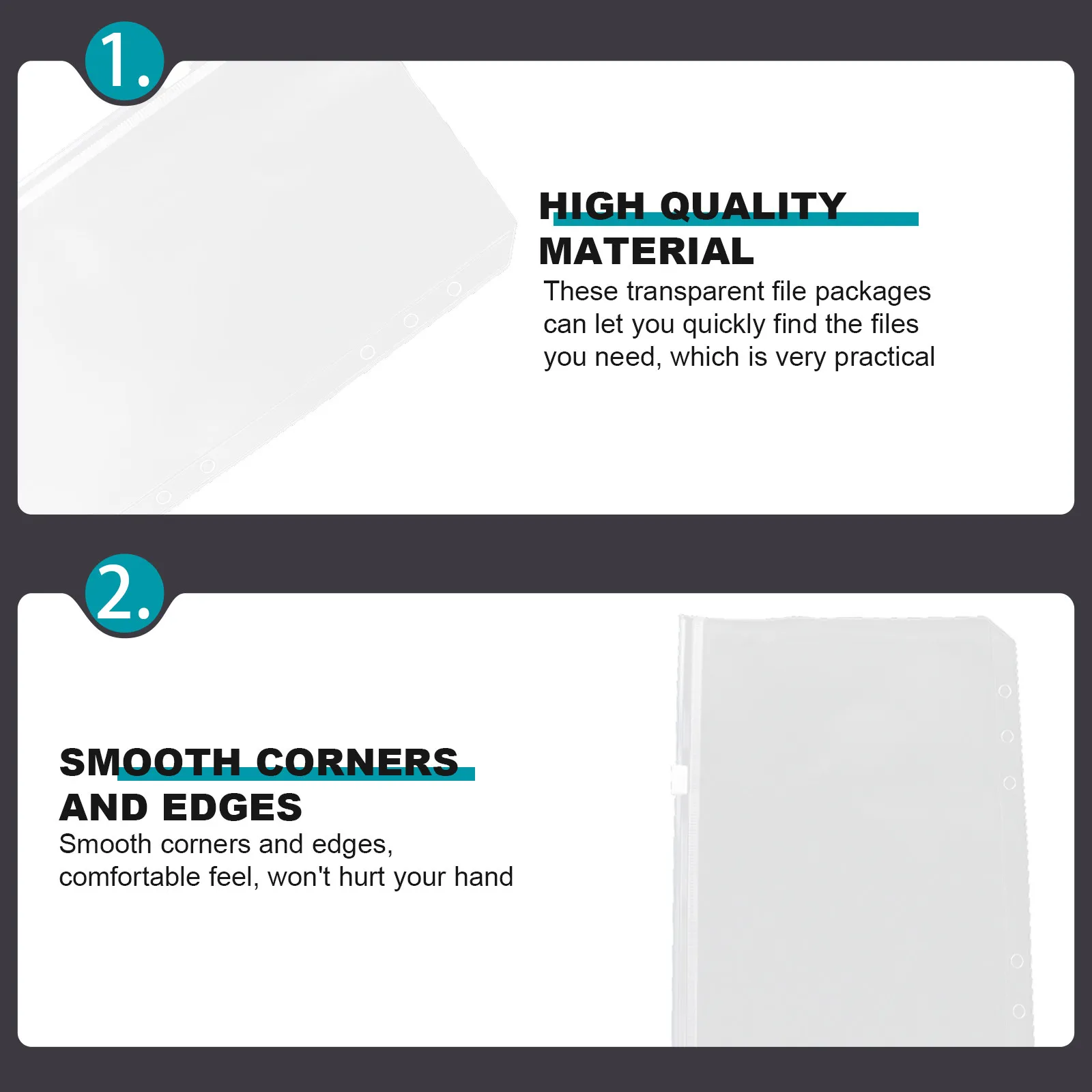 

10 шт. водонепроницаемых прозрачных папок-конвертов на молнии для документов, файлов и бумаг, для студентов и специалистов, с прозрачным окошком