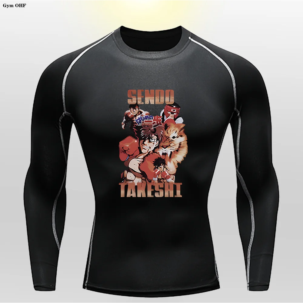 Camiseta de compresión de alta elasticidad con estampado de Anime para niños, disipación del calor, deportes, correr, baloncesto, gimnasio de moda de seda de leche, 2024