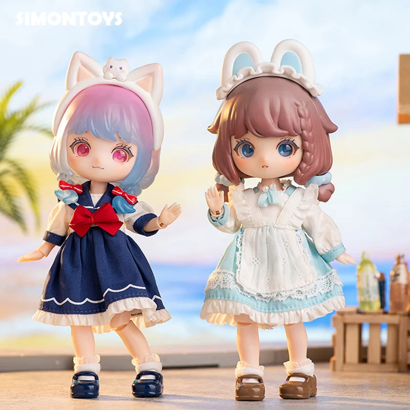 

Liroro Summer Island Series Ob11 1/12 Bjd Dolls Mystery Box Blind Box Cute Action Anime Figure Kawaii Model Designer Doll Toys