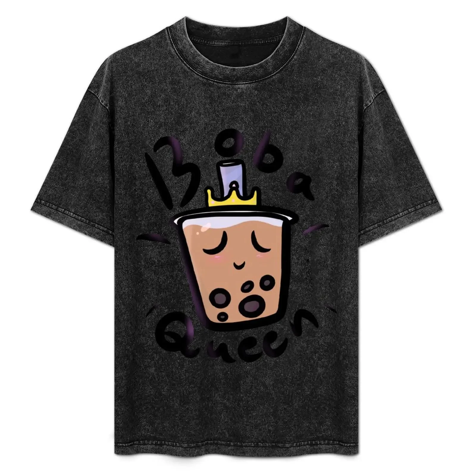 

Boba Queen T-Shirt kawaii clothes customizeds tops blue archive big and tall t shirts for men