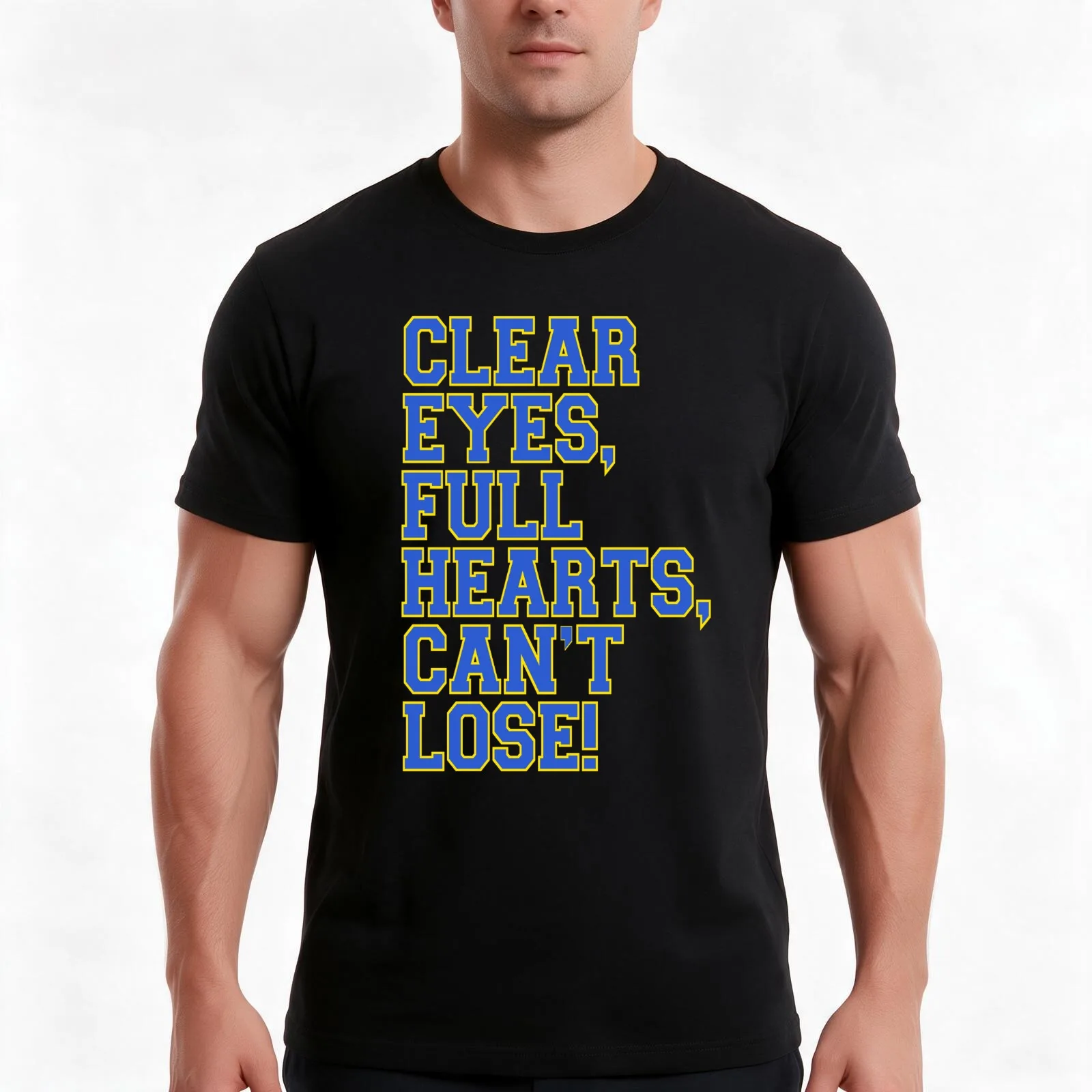 Clear Eyes, full hearts, can't lose T-Shirt, Summer Casual Cotton Tee, Oversized Streetwear Tops, Vintage Graphic Print