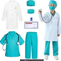 Kids Doctor Costume Set - Role Play Outfit for Boys & Girls, Pretend Play Hospital Nurse Surgeon Dress-Up for School Events