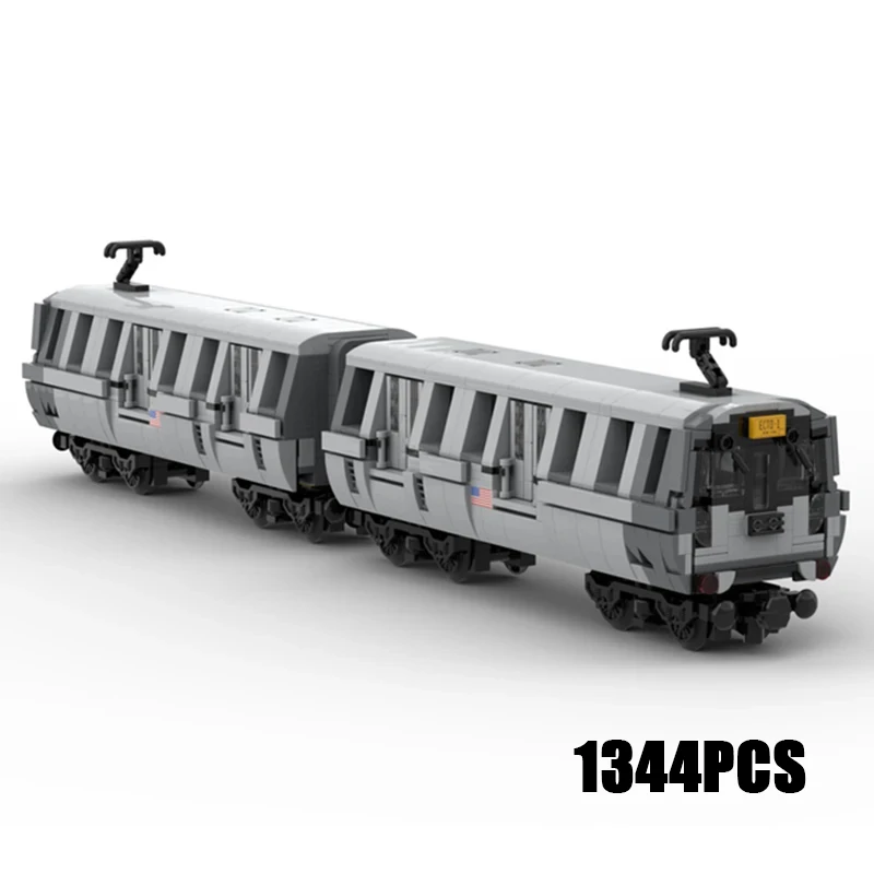 

Moc Building Bricks Train Model New York Underground Subway Technology Modular Blocks Gifts Toys For Children DIY Sets Assembly