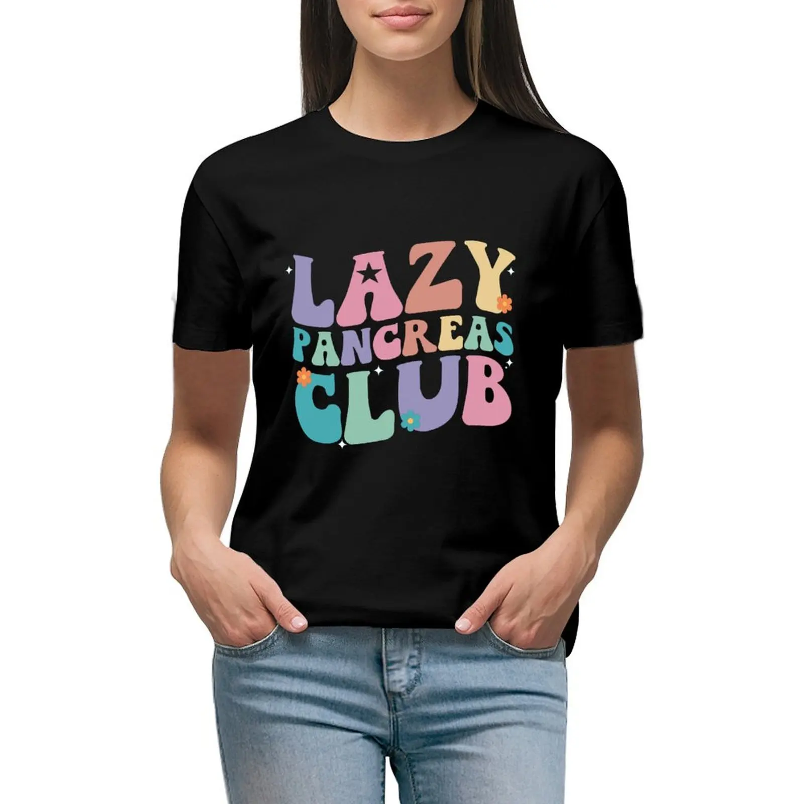 

Lazy Pancreas Club Diabetes Awareness Day T-shirt Aesthetic clothing graphics fashion woman blouse 2024