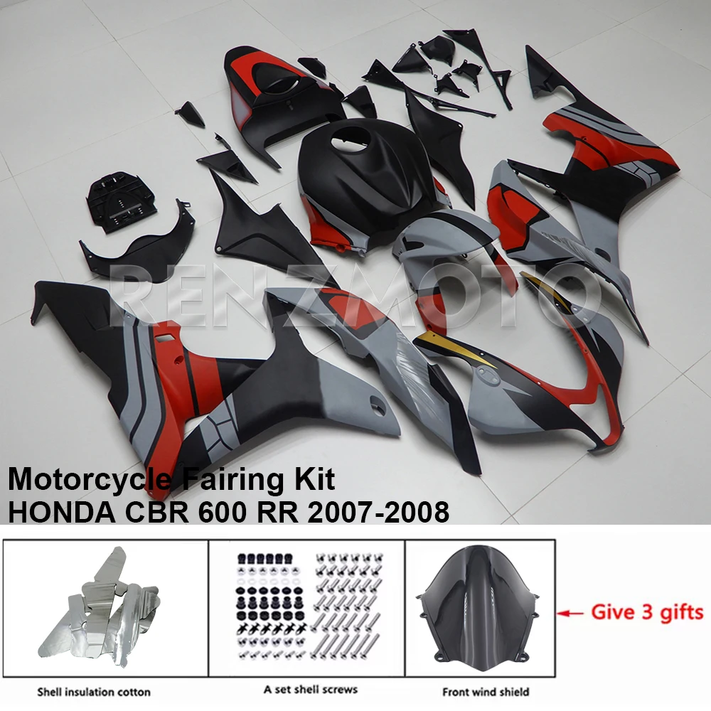 

H0607-1001b Motorcycle Fairing Set Body Kit Plastic For HONDA CBR 600 RR 2007-2008 Accessories ABS Injection Bodywork