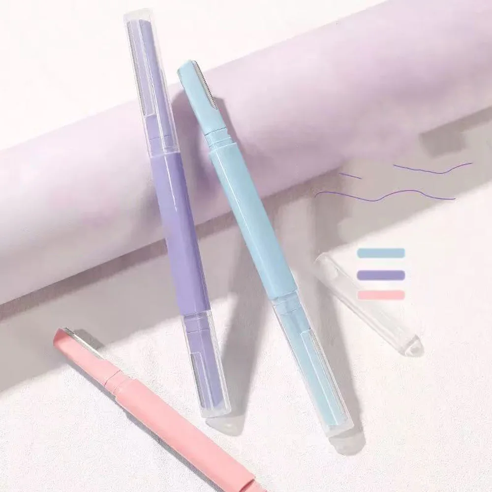 더블 엔드 눈썹 트리머, 남성과 여성 모두를 위한 긁힘 방지 눈썹 트리밍 도구