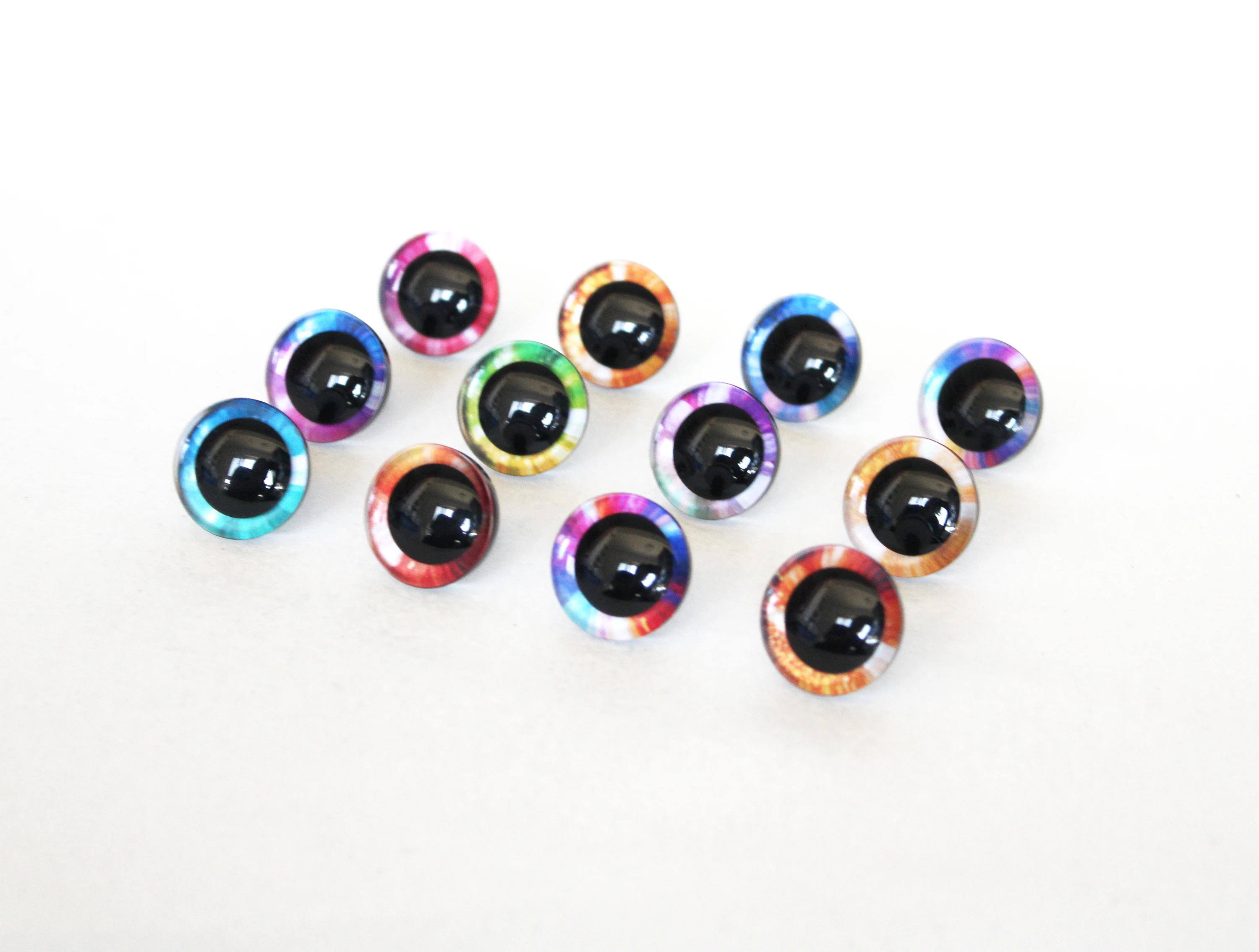 20PCS/LOT  NEW 3D COLORFUL PUPIL toy eyes   with  back washer for diy doll ACCESSORIES-ZR12